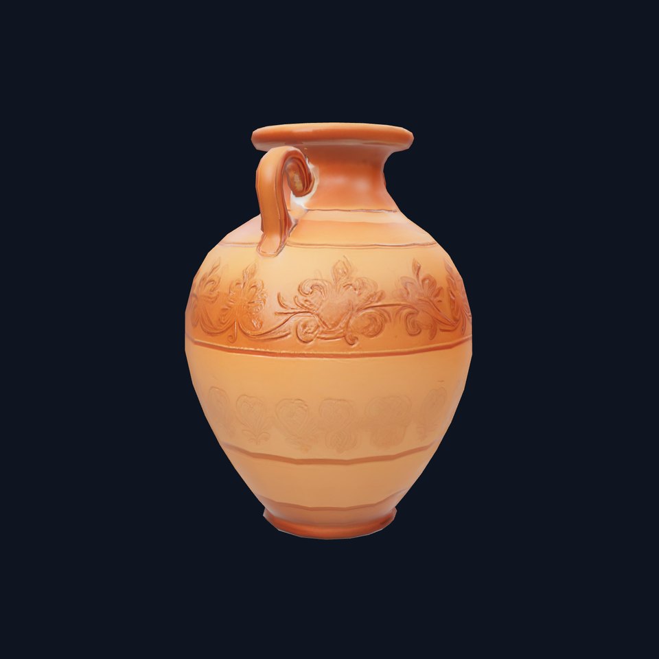 Elegant Terracotta Vase model pack